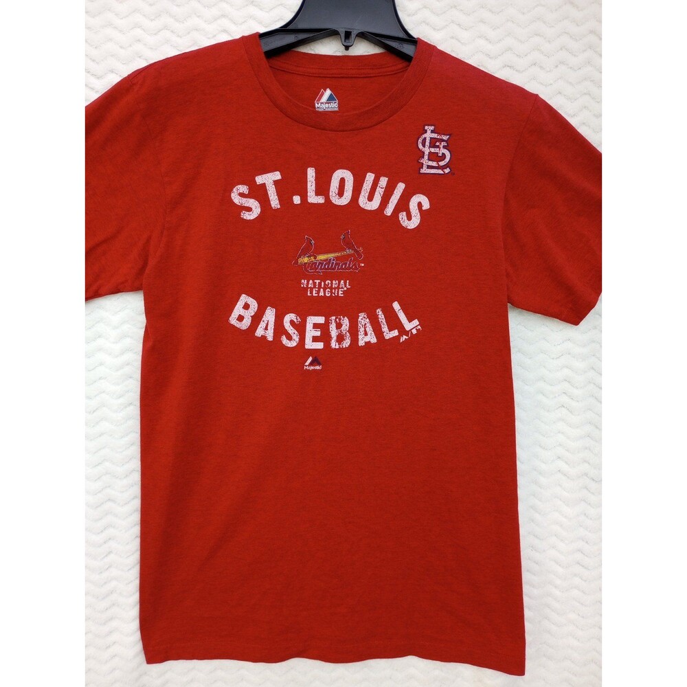 Women's St Louis Cardinals baseball mlb Majestic tshirt top shirt red medium